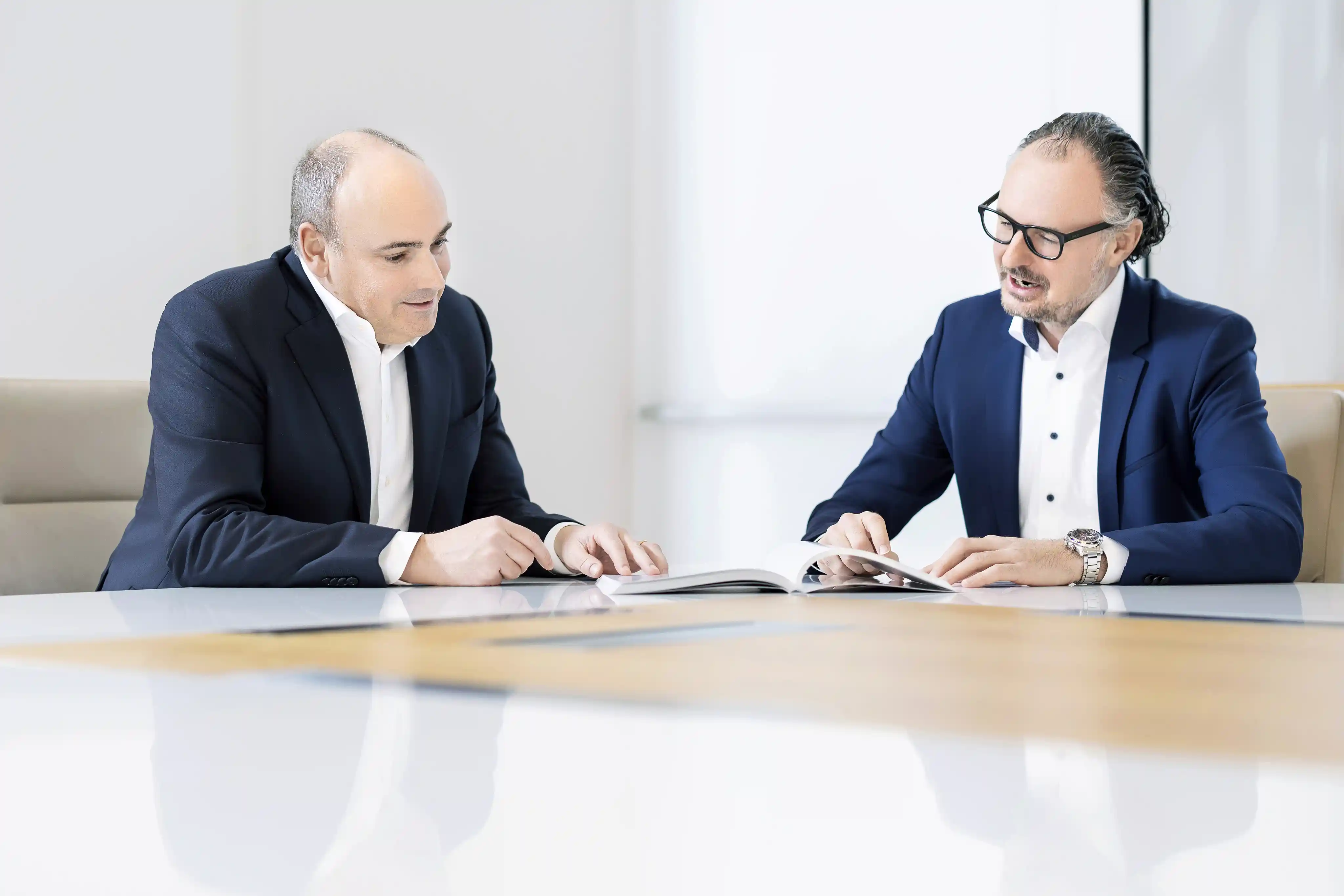 CEO Rolf Habben Jansen und Michael Kastl